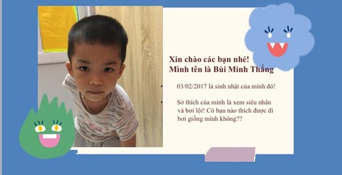 Bé Minh Thắng lớp B1